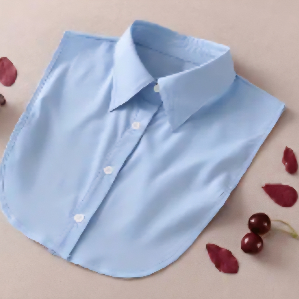 Light Blue Faux Collar